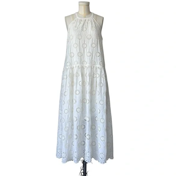 madewell embroidered maxi dress Madewell Size XS Black & Purple Cotton Short Sleeve Embroidered Flowers  Dress — Labels Resale Boutique